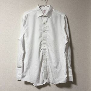 ブルックスブラザーズ　長袖シャツ　ドレスシャツ　白　ホワイト　メンズ　16-34 Lサイズ相当