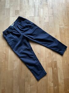 【美品】ORDINARY FITS オーディナリーフィッツ TUCK TOROUSER STRECH CHINO サイズ0 タックトラウザー ストレッチ チノパン ネイビー