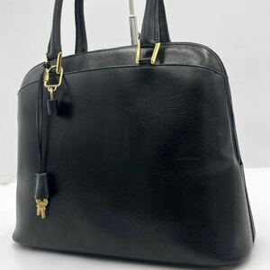 1円/美品/A4収納● Salvatore Ferragamo フェラガモ トートバッグ ビジネスバッグ A4 鍵 チャーム メンズ レディース モスグリーン レザー