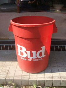 神奈川発　Budweiser バドワイザー　ビールを冷やす大きいバケツ　赤色　５５×５５×６９．５ｃｍ　引き取り大歓迎