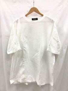 zucca ズッカ 半袖Tシャツ コットンワッフルニット 切替 ホワイト メンズ Mサイズ 23041002