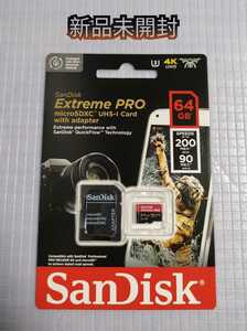 新品☆送料込 SanDisk マイクロSDカード 64GB microSDカード microSDXC Extreme PRO Class10 UHS-I U3 V30 A2 R:200MB/s W:90MB/s