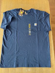 carhartt カーハート ポケットTシャツ K87 Original Fit BLS BLUE STONE L ダーク ネイビー