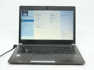 中古ノートパソコンノートPC　TOSHIBA　R63/A　Core i5　6300U　メモリ8GB　SSD128GB　BIOSまで表示　 ジャンク品　送料無料　