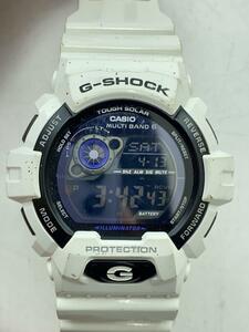 CASIO◆ソーラー腕時計・G-SHOCK/デジタル/WHT