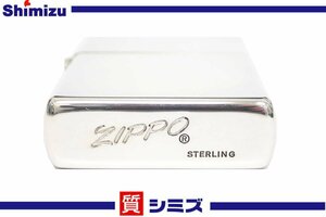 1円【ZIPPO】美品 未着火品 スターリングシルバー イタリックロゴ ジッポ オイルライター 筆記体 喫煙具 アクセサリー◆質屋