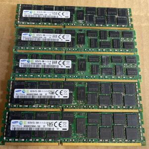 （08）サーバー用メモリ SAMASUNG 16GB 2Rx4 PC3L-12800R ※16GB×5枚　動作未確認ジャンク品