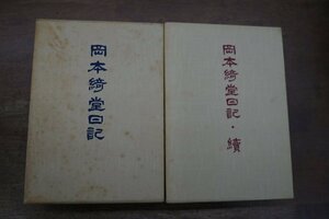 ●岡本綺堂日記　正続2冊　青蛙房　定価10000円　昭和62年-平成元年　初版