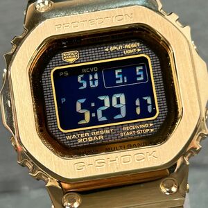 美品 CASIO カシオ G-SHOCK ジーショック GMW-B5000GD-9 腕時計 電波ソーラー デジタル 多機能 フルメタルゴールド メンズ 動作確認済み