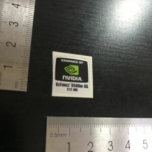 NVIDIA GEFORCE 8500m GS 512MBエンブレムシールロゴグラフィック@2496