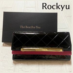 6709 ー大特価ー [無印優品] Rockyu レディース 長財布財布 二つ折り 格子レザー レディース 本革 エレガント 大容量収納 (Black) 