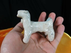 A　青白磁犬俑　宋時代　遺跡発掘品　首に鈴　中国　陶器　焼き物　珍品 宋白磁