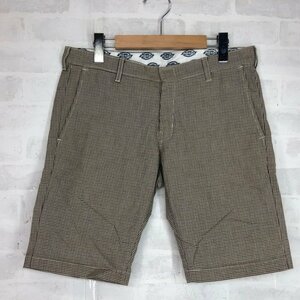 DICKIES × HYSTERIC GLAMOUR ディッキーズ ヒステリックグラマー 千鳥柄 シンチバック ハーフパンツ W32 ブラウン系 MH632024042901