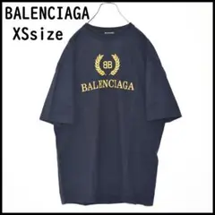 Balenciaga　オーバーサイズ　ネイビー BBロゴ　半袖Tシャツ