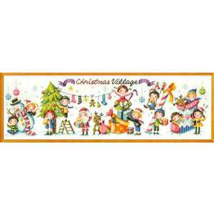 クロスステッチキット◆クリスマス Christmas Village 14カウント 刺繍キット 可愛い サンタクロース