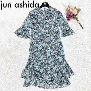ジュンアシダ jun ashida 日本製 ワンピース ドレス 花柄 総柄 レディース 11 OY809105