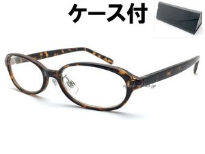 NARROW OVAL SUNGLASS べっ甲 × CLEAR + メガネケース BLACK/ナローオーバルサングラスデミ柄伊達メガネ楕円型フレームメンズレディース