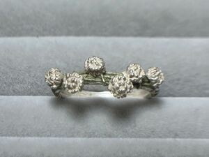 パルナートポック 花かんむり リング Blossom Crown 11号 指輪 シロツメクサ 四葉のクローバー ガーリー ナチュラル 未使用品