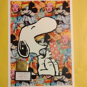 DEATH NYC 世界限定100枚 アートポスター　SNOOPY　スヌーピー　マリリンモンロー　ミッキーマウス　LOUISVUITTON ルイヴィトン 現代アート