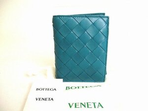 【未使用保管品】 ボッテガヴェネタ BOTTEGA VENETA スモールイントレチャート レザー 2つ折り 財布 コンパクト財布 メンズ レディース