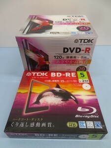 未開封/25本セット☆TDK ①BD-RE/5PACK ②DVD-R/20PACK Blu-ray/DVDディスク 94600☆！！