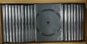 DVDトールケース(1枚収納ブラック)　黒28本　ジャンク品
