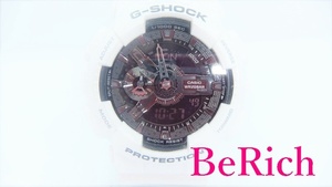 カシオ CASIO G-SHOCK ジーショック メンズ 腕時計 GA-110GW 黒 ブラック 文字盤 樹脂 白 ホワイト クォーツ 【中古】 ht3760