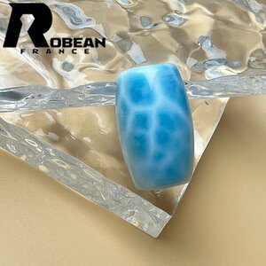 レア EU製 定価5万円★ROBEAN・チベット天珠★パワーストーン アクセサリー ラリマー 天然石 癒し 平和 お守り 約20.3*12.3mm 1003k403