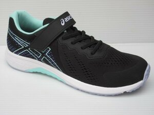 セール asics 22.5cm マジック式 アシックス レーザービーム RI-MG 1154A169 002 黒/ミント 子供 キッズ 女の子 スニーカー 通学 上履き