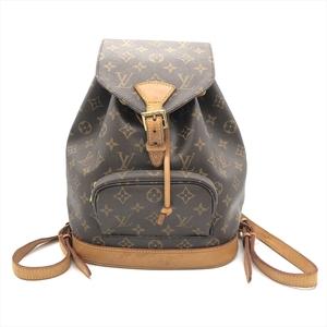 ルイヴィトン LOUIS VUITTON モンスリMM M51136 リュック デイパック バックパック モノグラム キャンバス ヌメ革