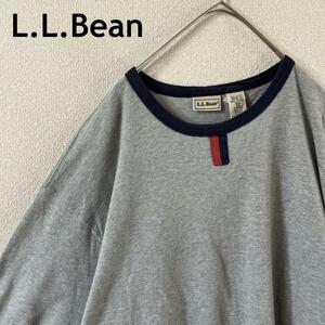 U3 L.L.BEAN ヘンリーリンガーネックシャツ　ラグランtシャツ Ｌメンズ