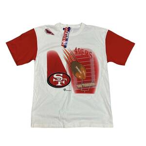 90s deadstock San Francisco 49ers Tシャツ 白 半袖 ビンテージ vintage NFL アメフト　USA製 アメリカ製