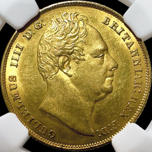 ★NO.1希少年号 ウィリアム4世★ 1831年 イギリス 1ソブリン 金貨 MS62（NGC,PCGSアンティークコイン投資）