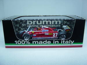 送料300円～ brumm 1/43 Ferrari 126CK Turbo Canada GP 1981 #27 G.Villeneuve フェラーリ ジル・ヴィルヌーブ カナダGP ドライバー付き