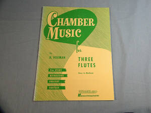 o) フルート3重奏 CHEMBER MUSIC for THREE FLUTES ※捺印あり[1]4650