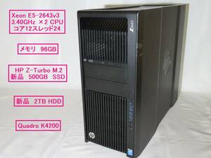 HP Z840 Win10 / Xeon E5-2643v3 3.40GHz 2 / 96GB / M.2 SSD 512GB / 2TB HDD / Quadro K4200 /DVDROM