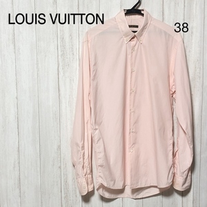 LOUIS VUITTON BDシャツ 38/ルイヴィトン LV刺繍 ドレス ボタンダウン 仏製
