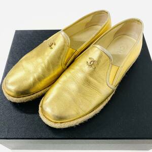 CHANEL シャネル ゴールド レディース 靴 SIZE 23.5cm F1290
