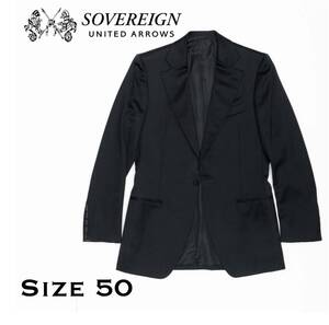 SOVEREIGN ジャケット ブラック サイズ50 ソブリン 黒 United Arrows ISAIA Belvest Caruso TAGLIATORE STILE LATINO LARDINI お探しの方も