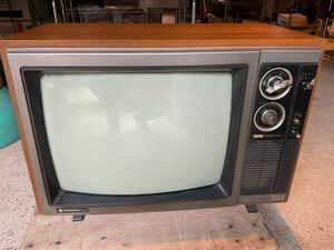 外装状態良し　美品　通電ok 昭和レトロ ブラウン管 テレビ TV 1977年製　日立カラーテレビ　C20-606 日立製作所