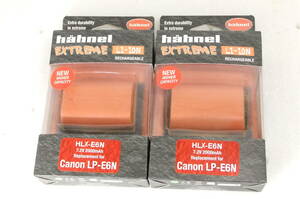 Canon LP-E6互換 バッテリーパック 2個 hahnel EXTREME LI-ION HLX-E6N 未使用未確認品③ ジャンク扱い E112