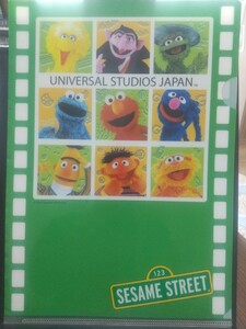 クリアファイル 123 SESAME STREET UNIVERSAL STUDIO JAPAN セサミストリート ユニバーサルスタジオジャパン