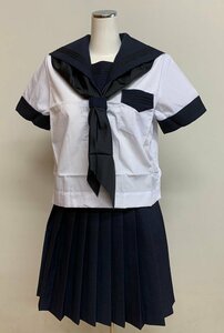 C8☆【新品】☆某高校制服☆黒ライン夏セーラー服セット（半袖）