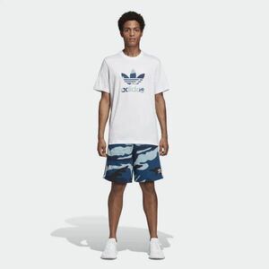 adidas DX3676 オリジナルス メンズ カモフラージュ トレフォイル Tシャツ WHITE サイズXL