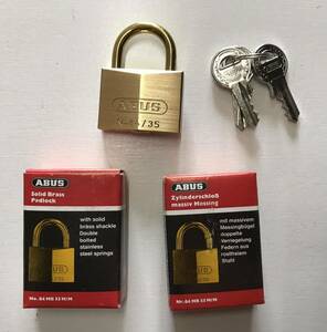 【最安値＆送料無料】【2個セット】【35mm】ABUS 南京錠 ヨーロッパNO.1 ロックブランド ドイツ 頑丈 精巧