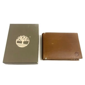 【保管品・箱あり】Timberland ＜二つ折り 財布＞　ティンバーランド　財布　レザー　ブラウン　カードケース