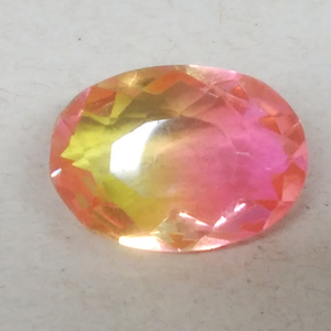 [10.76 ct] バイカラー 合成トルマリン オーバルカット ルース 宝石 ジュエリー