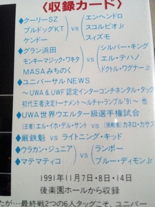 ユニバーサルプロレス 1991年11月 浜田 ワキタ masa パニクラvhs