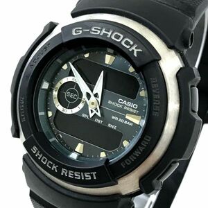 CASIO カシオ G-SHOCK ジーショック G-SPIKE Gスパイク 腕時計 G-300-3A クオーツ アナデジ ラウンド ブラック 20気圧防水 樹脂ベルト