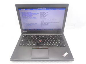 ジャンク品 i3第5世代 lenovo Thinkpad X250/i3-5010U 2.10GHz/4GB/SSD 128GB/カメラ/無線/12.5インチ/BIOS確認済み(W135)